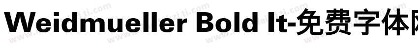 Weidmueller Bold It字体转换